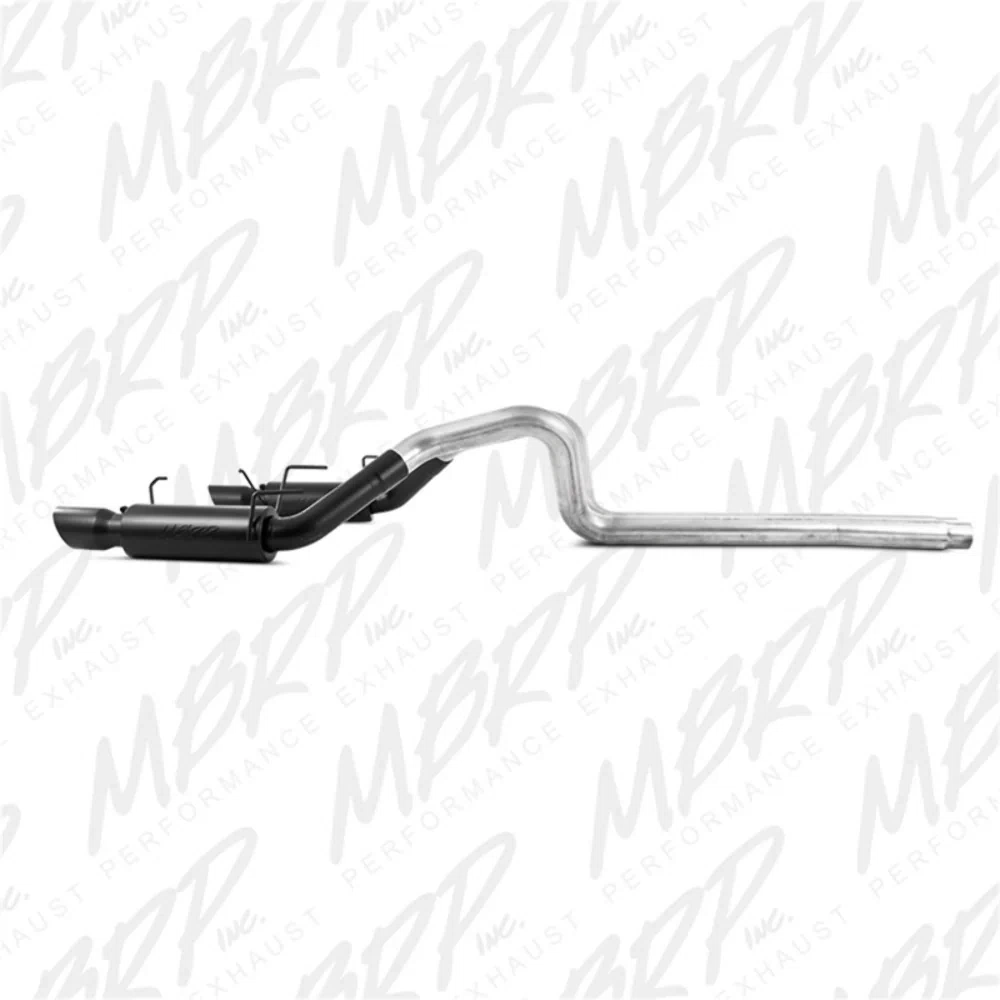 Fits 2011-14 Mustang 3_ Cat Back Dual Split Rear Race Version 4_ tips-S7264BLK